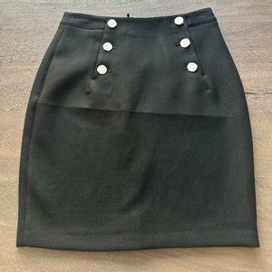 NWT H&M Wool Mini Skirt with Nautical Buttons, Size 6